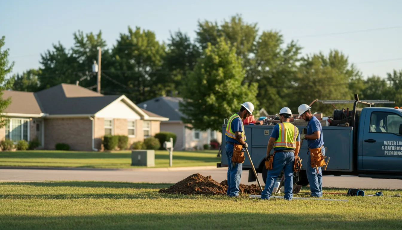 Residential water line and bathroom plumbing service in Pittston, PA